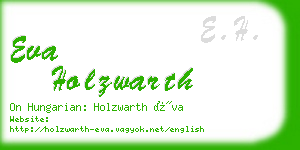 eva holzwarth business card